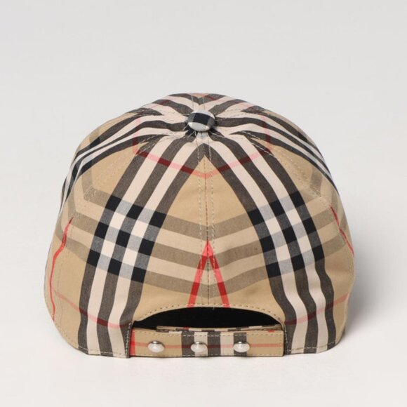 Burberry Beige and Black Check Cap